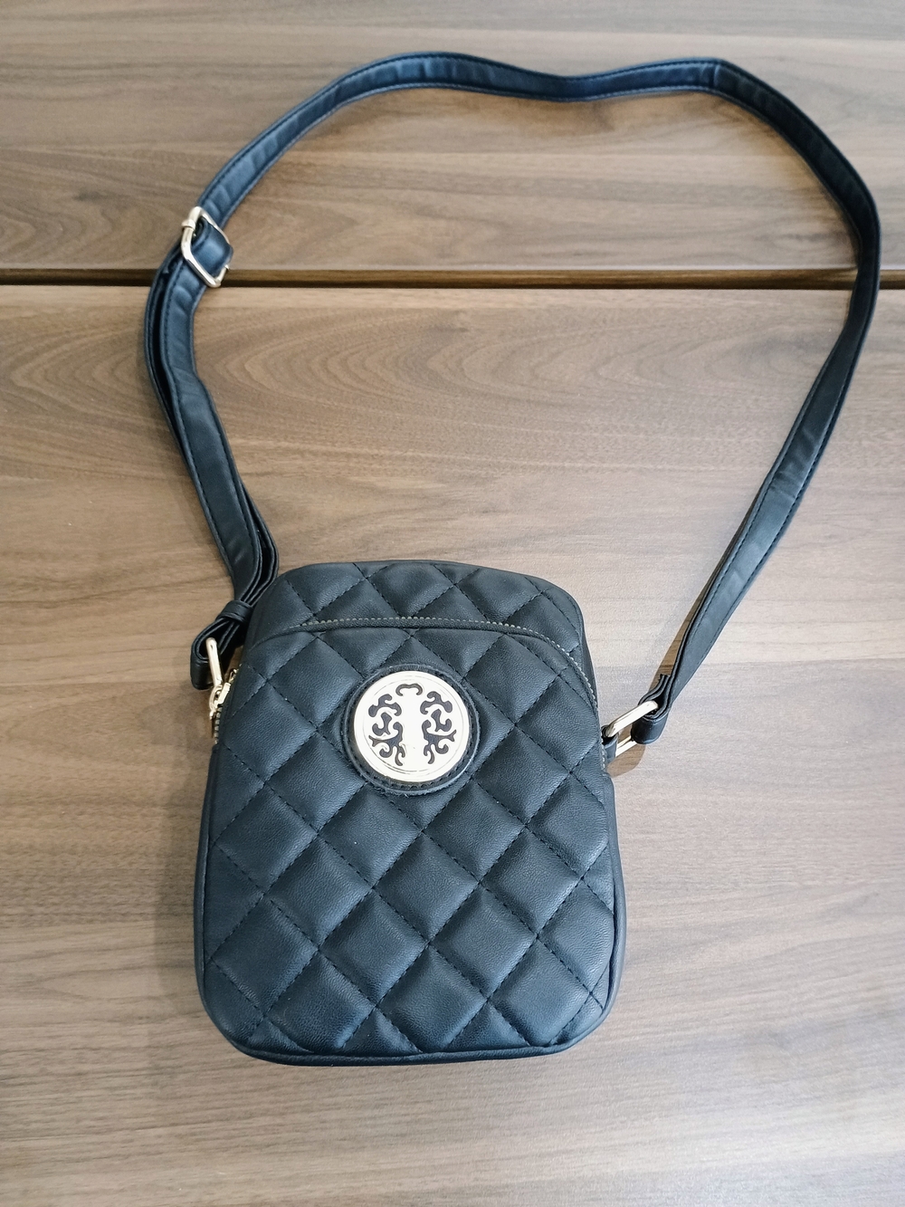 Quilted Crossbody Bag in Black